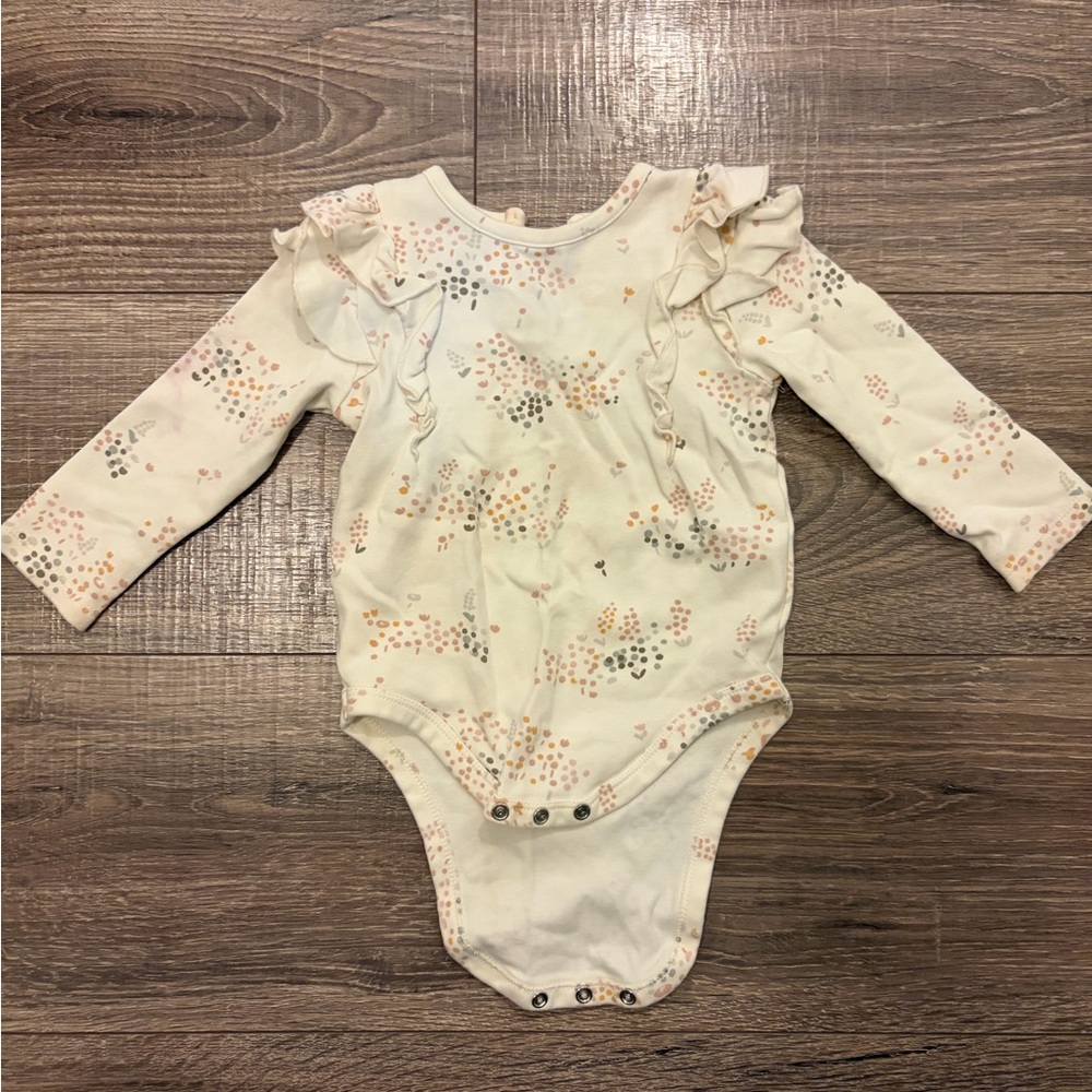 Cream Floral Kids One Piece